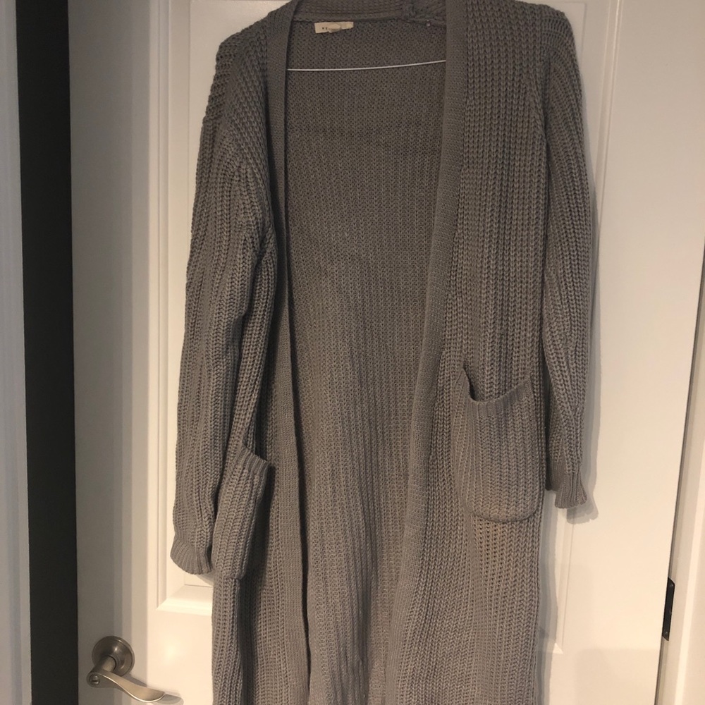 Long purple cardigan